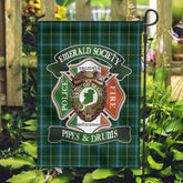 Emerald Society 1 Tartan with Logo Garden Flag